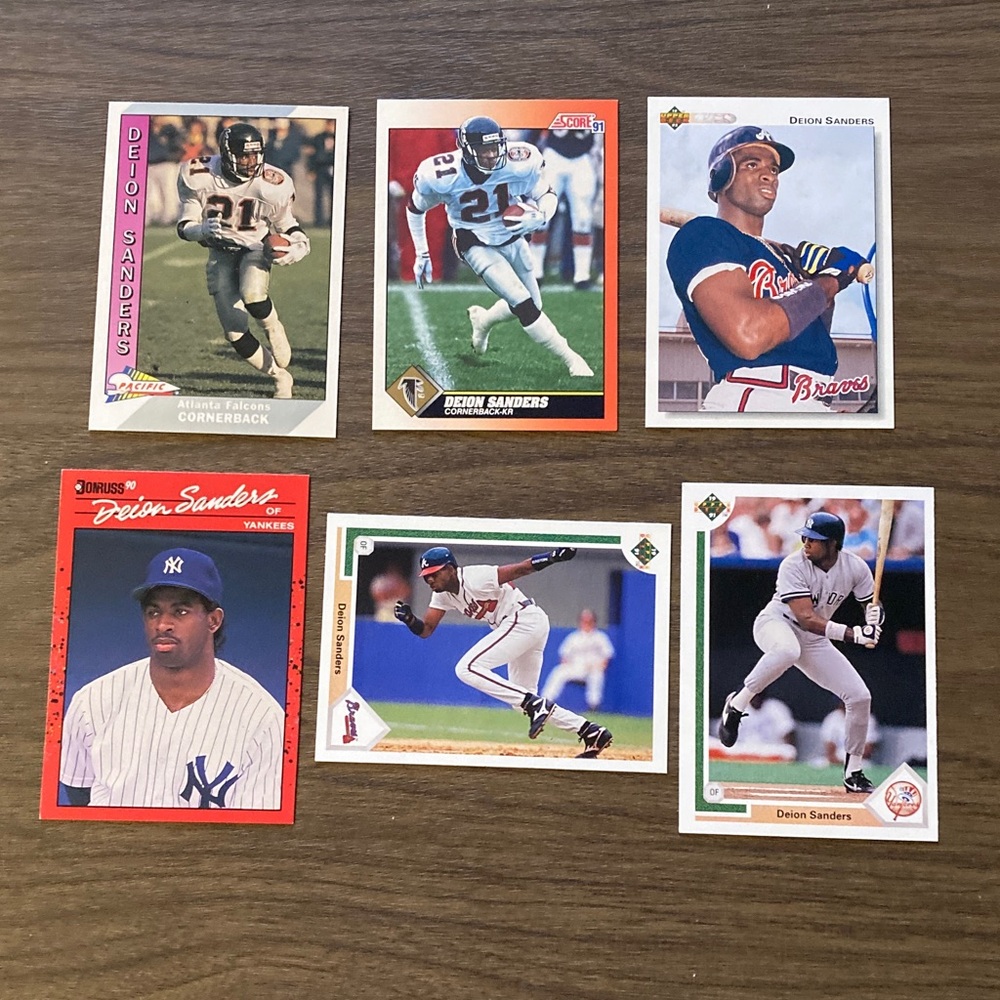 Deion Sanders Sports Trading Cards Set